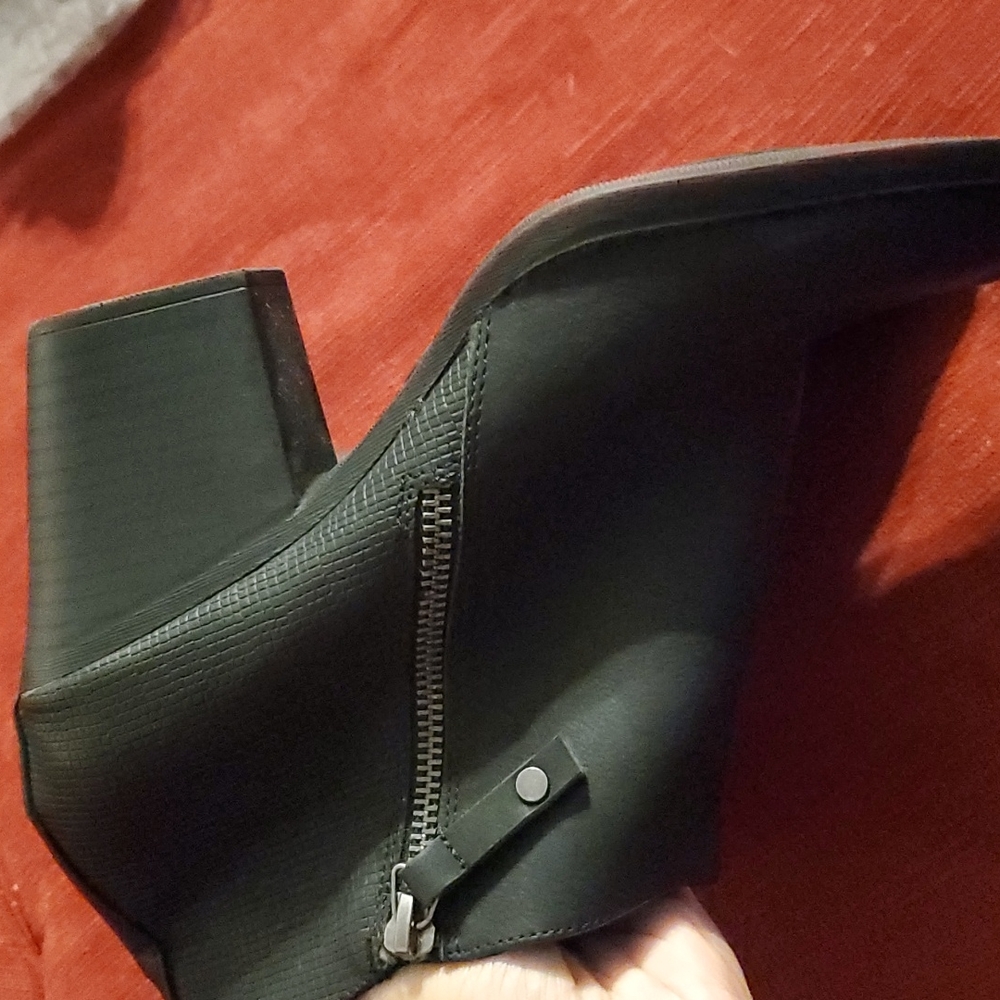 Universal Thread Leather Black Booties 10 - image 5